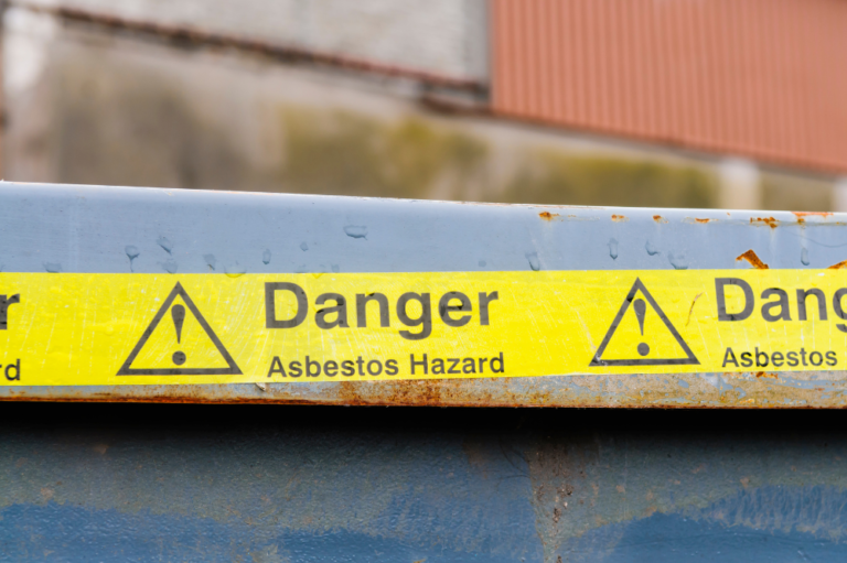 Caution tape for asbestos