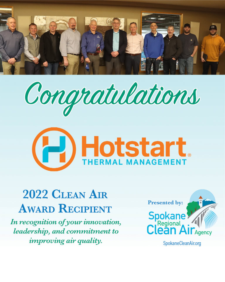 Hotstart employees with award