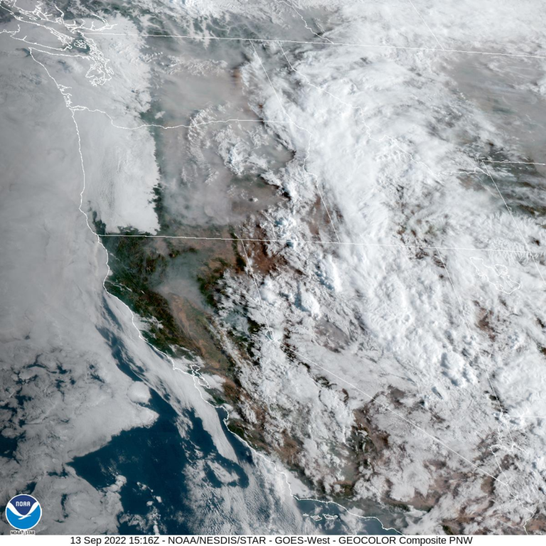 smoky image from satellite
